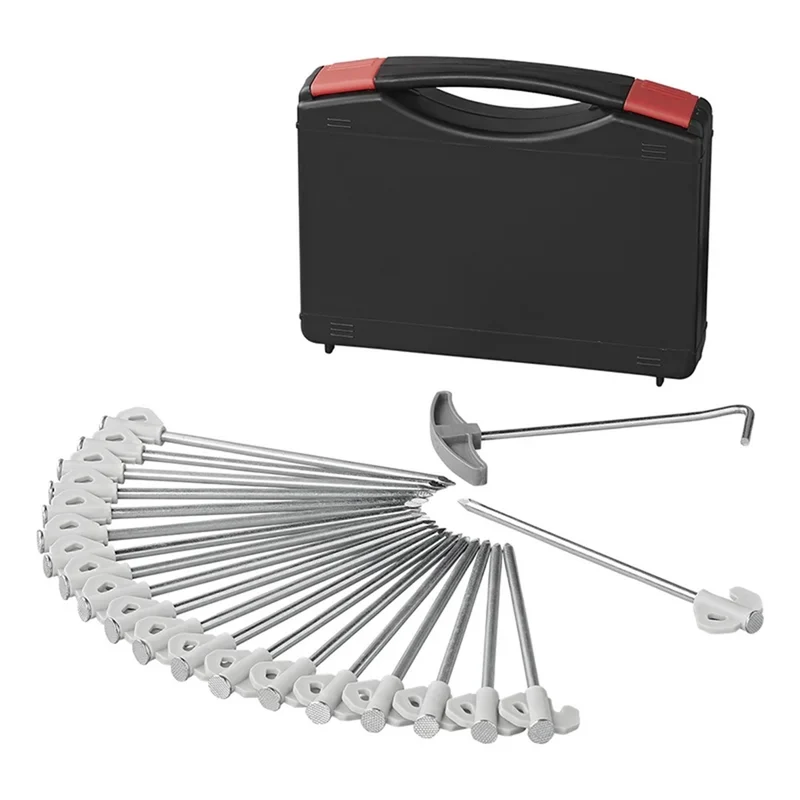 ProPlus 365014V02 Satz Felsbodenheringe 20cm Metall mit Kunststoffhaken