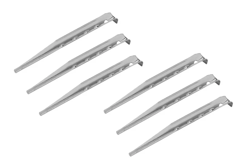 ProPlus 364724S Zelthering 18,5cm Aluminium geriffelt 6 Stück Zelt Zubehör