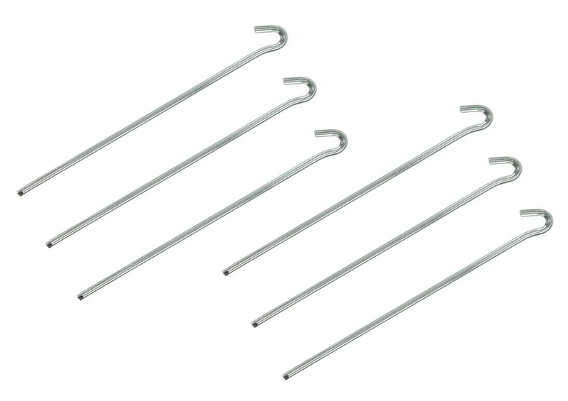 ProPlus 364669S Felsbodenhering 30cm Metall Dreieckig 6 Stück Zelt Zubehör