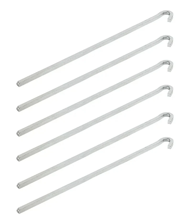 ProPlus 364666S Felsbodenhering 30cm Metall Viereckig 6 Stück Zelt Zubehör