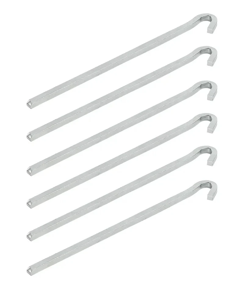 ProPlus 364665S Felsbodenhering 22cm Metall Viereckig 6 Stück Zelt Zubehör