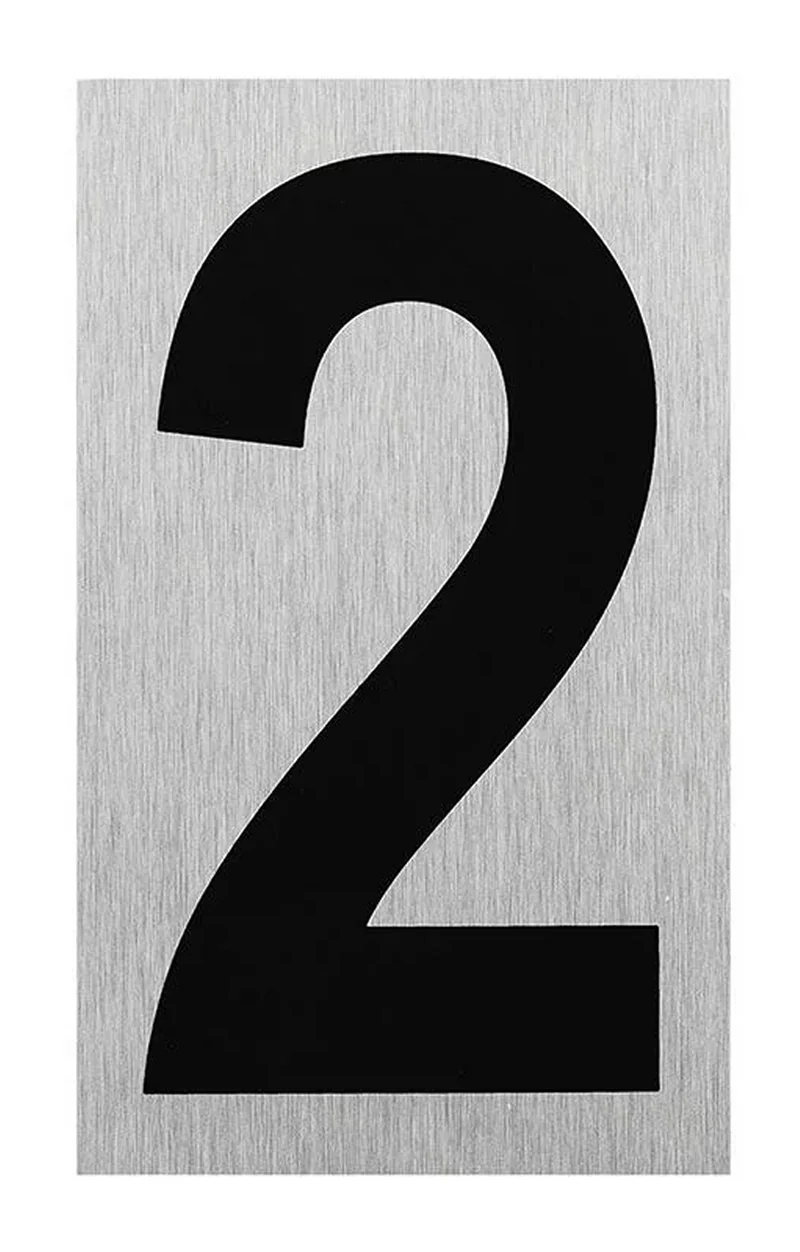 ProPlus SF_972108 Aluminium Türschild "2" 100x60mm Tür Schild