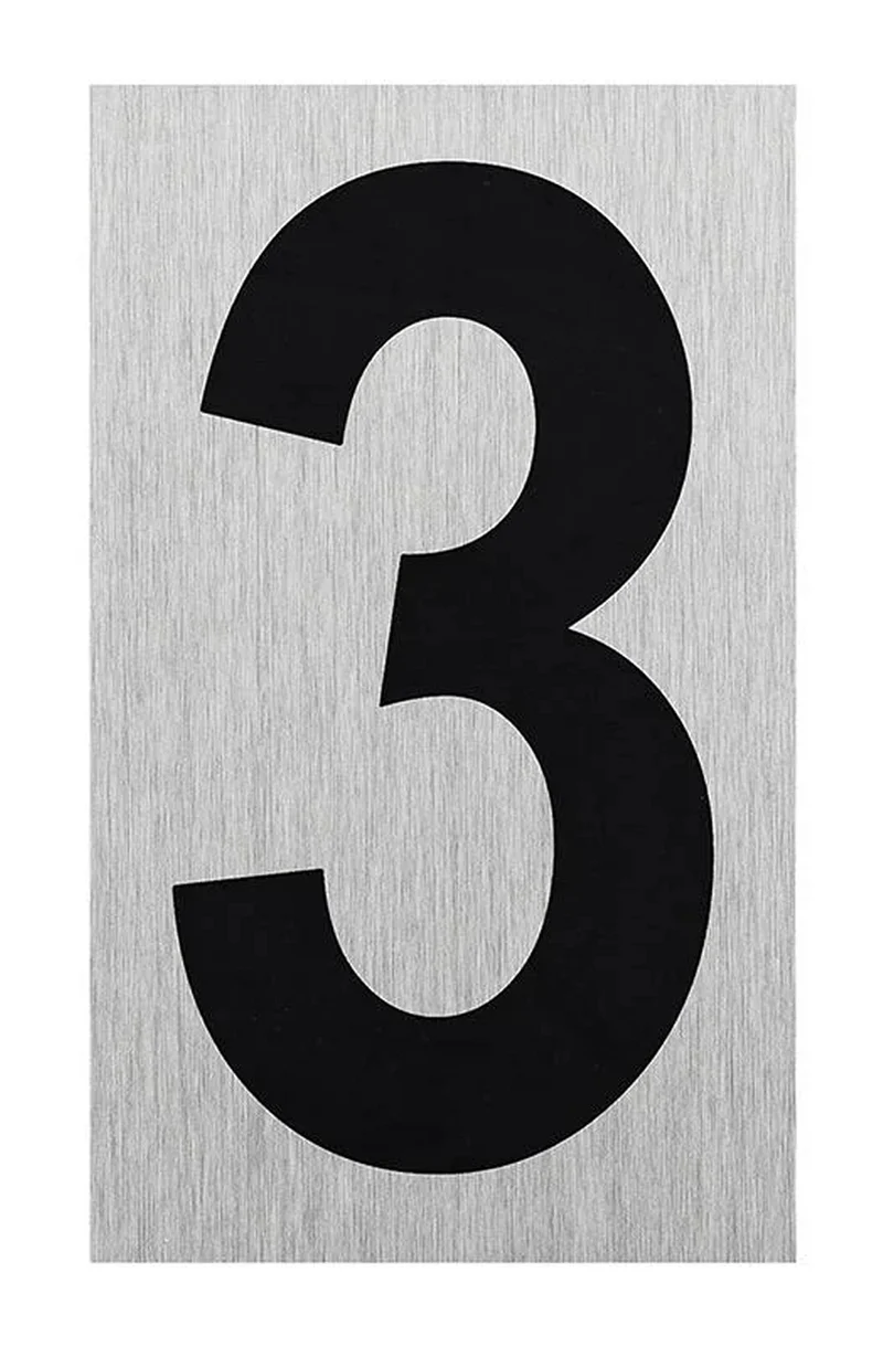 ProPlus SF_972106 Aluminium Türschild "3" 100x60mm Tür Schild