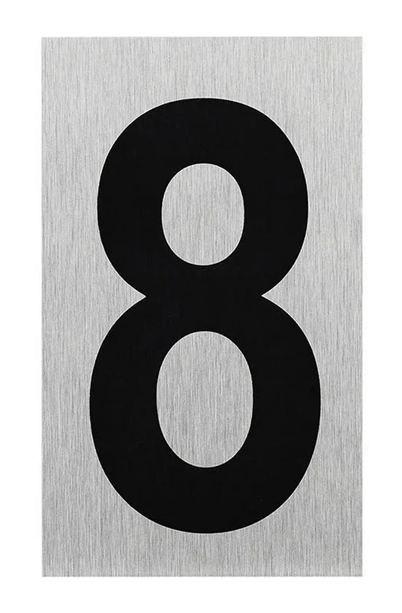 ProPlus SF_972101 Aluminium Türschild "8" 100x60mm Tür Schild