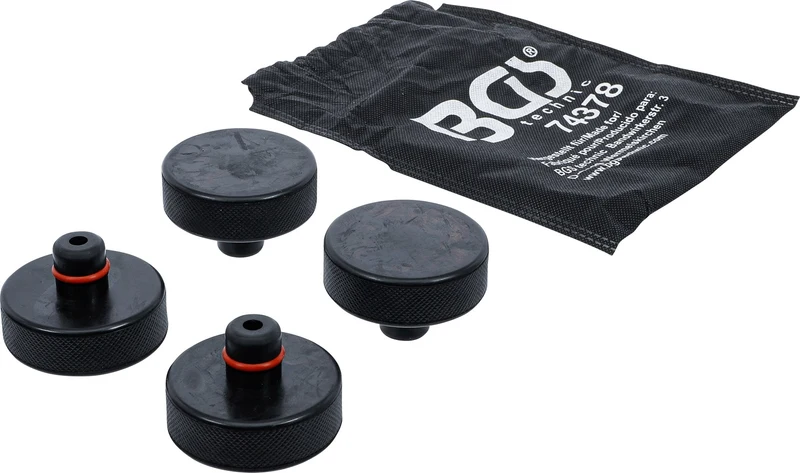 BGS 74378 4 Wagenheberaufnahme Pads für Tesla Model 3 / S / X / Y mit Tasche