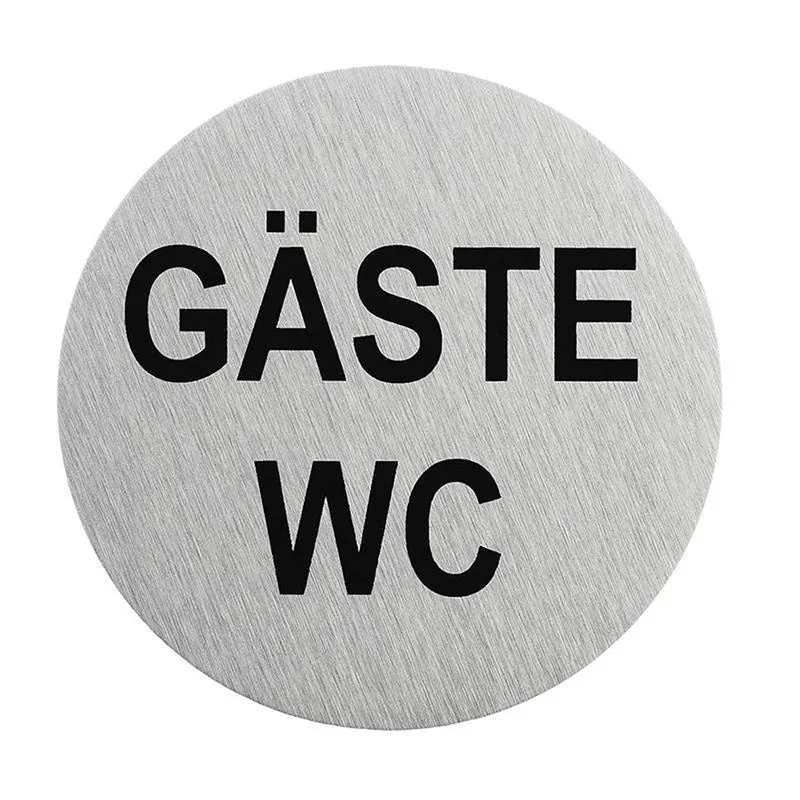 ProPlus SF_972073 Aluminium Türschild "Gäste WC" Ø 75mm Tür Schild