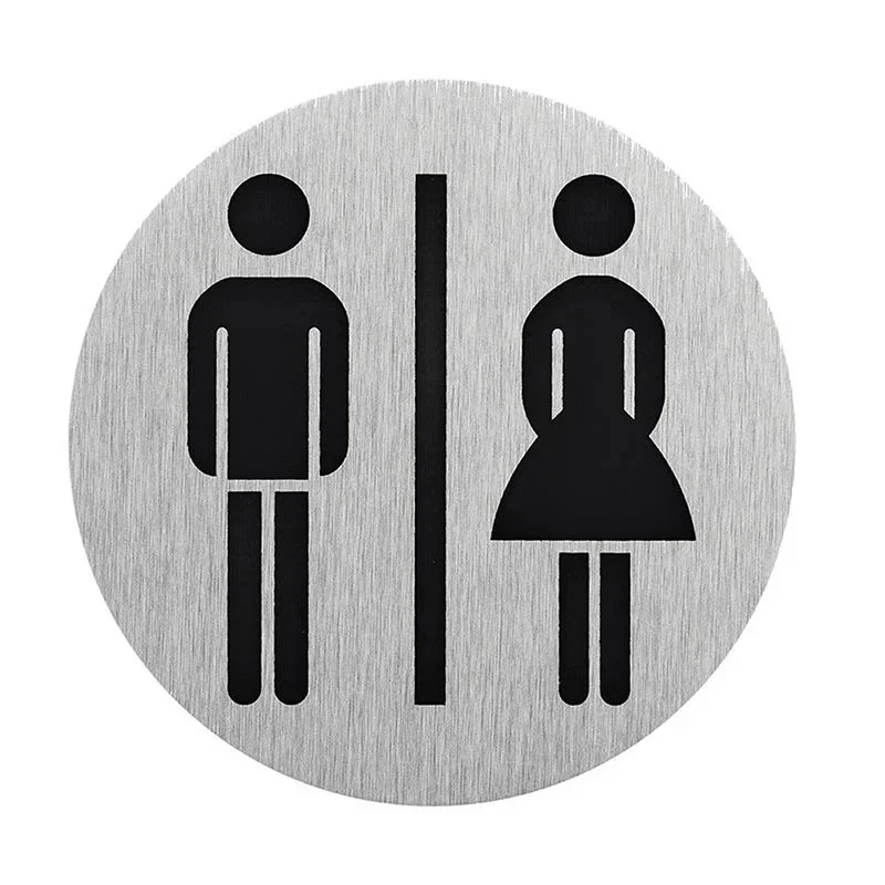 ProPlus SF_972069 Aluminium Türschild "Bild Frau/Mann" Ø75mm Tür Schild