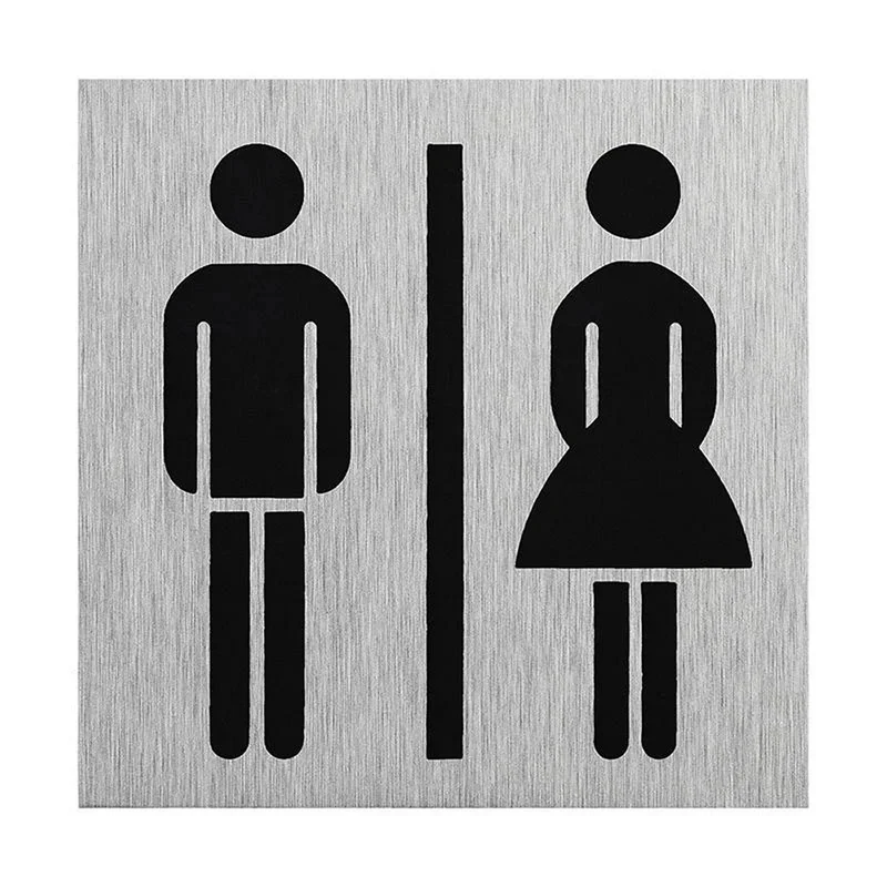 ProPlus SF_972062 Aluminium Türschild "Bild Frau/Mann" 60x60mm Tür Schild