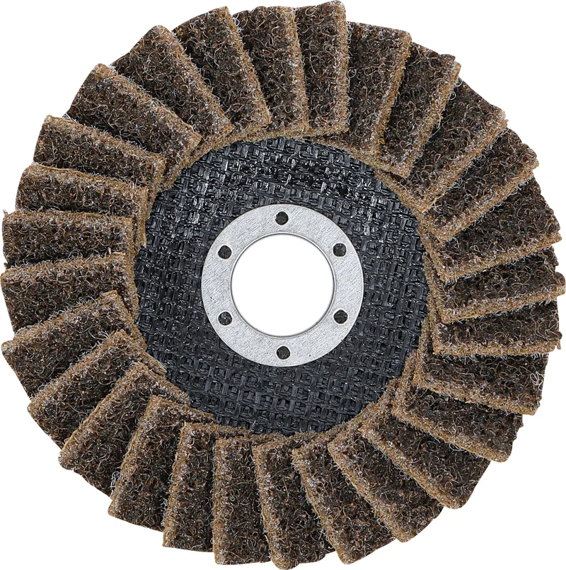 BGS 74472 Fächer Schleifscheibe Vlies Durchmesser Ø 125mm Körnung 80