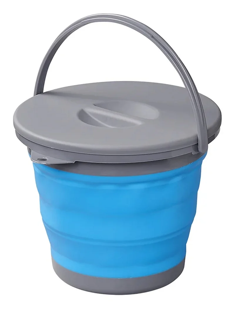 ProPlus 370306 Eimer 5 Liter mit Deckel faltbar Camping Falteimer