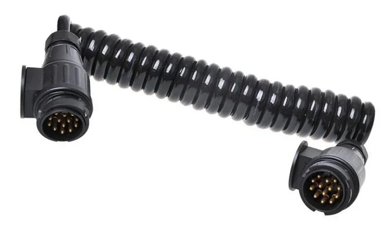 ProPlus 343539 Spiralkabel 3,5 Meter aus PVC 13 Adern mit 2 Steckern 13 polig