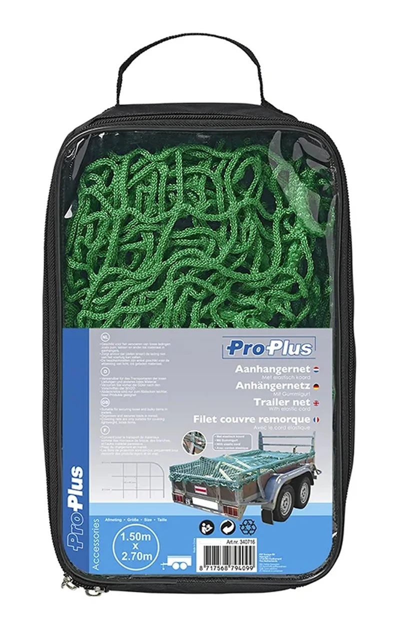 ProPlus 340716 Ladungssicherungsnetz Anhängernetz 1,5 x 2,7m mit GUMMIZUG
