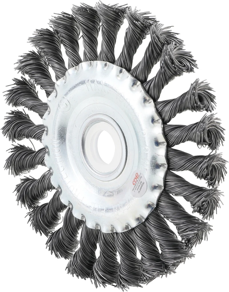BGS 3986 Scheibenbürste Zopfrundbürste Ø125mm Aufnahme Ø22,2mm Stahl