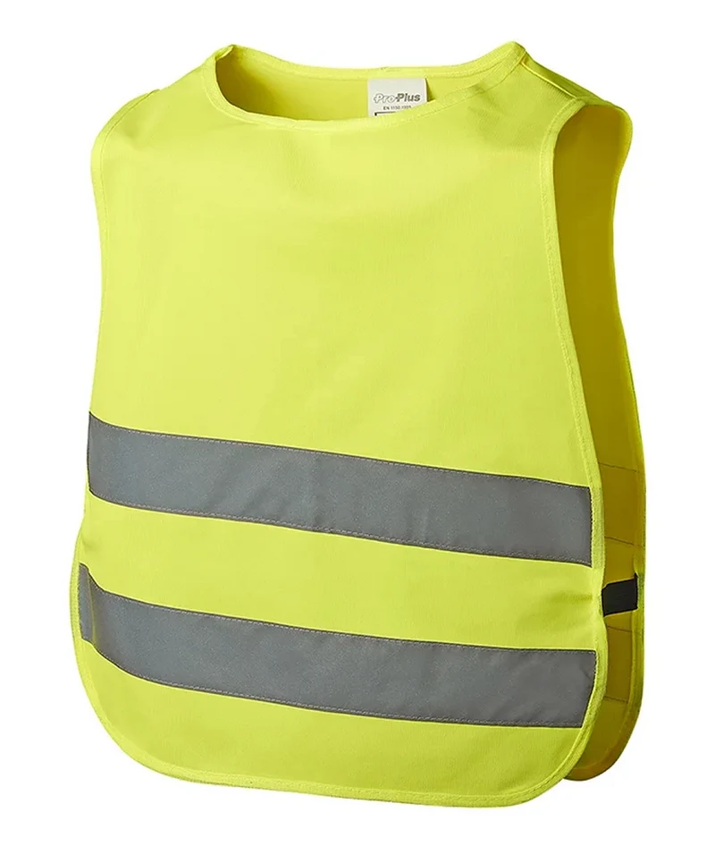 ProPlus 540303 Sicherheitsweste Gelb für Kinder Warnweste Größe S