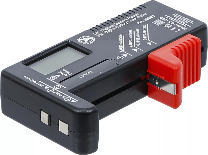 BGS DIY 63503 Digitaler Batterietester 1,5 V 9 V