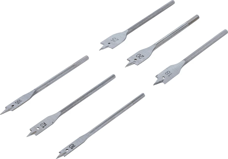 BGS DIY 50796 Satz Flachfräsbohrer Durchmesser Ø 10-25mm 6 teilig