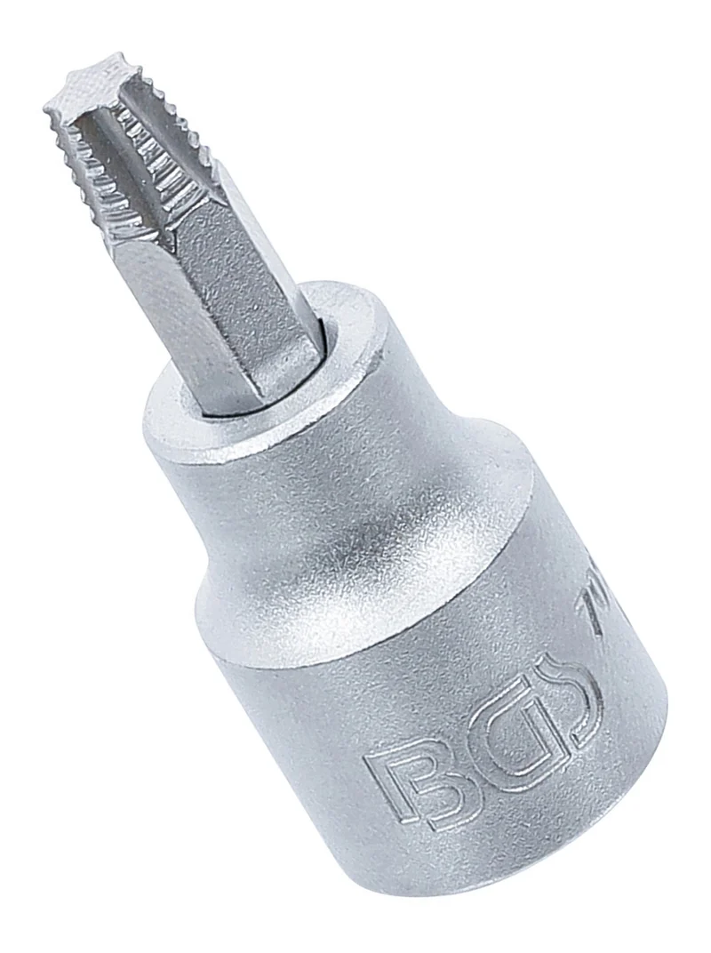 BGS 7098-T30 Schraubenausdreher Biteinsatz Innenvierkant 10mm (3/8") für defektes T-Profil (für Torx) T30