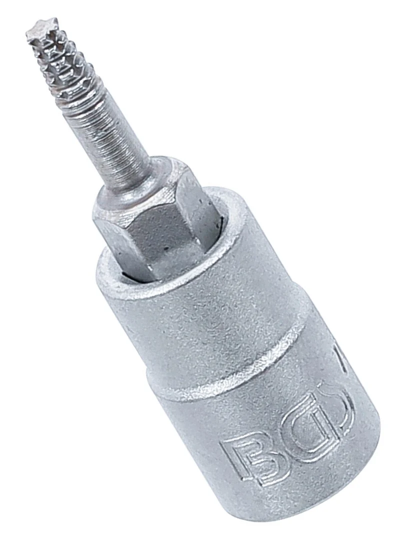 BGS 7098-T10 Schraubenausdreher Biteinsatz Innenvierkant 6,3mm (1/4") für defektes T-Profil (für Torx) T10