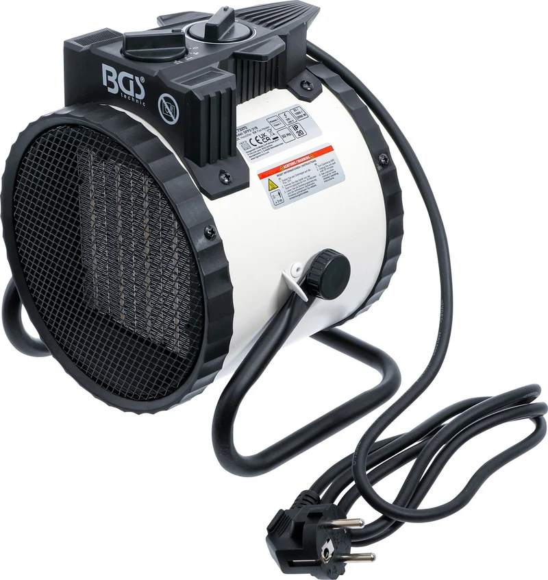 BGS 73370 Heizlüfter Heizung elektrisch 2000 Watt IP20 2 Heizstufen tragbar