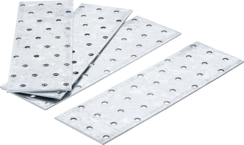 BGS DIY 80795 Stahl Lochplatte 200 x 60 x 2mm 4 teilig