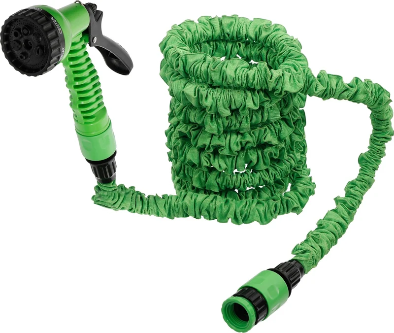BGS DIY 70903 Wasserschlauch Textil flexibel Gartenhandbrause 7 Funktionen