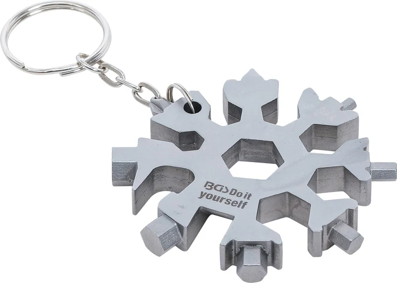 BGS DIY 85880 Multifunktionswerkzeug Schneeflocke 18-IN-1 Edelstahl