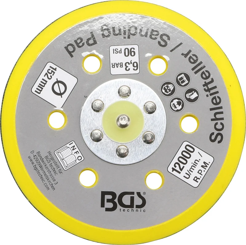 BGS 8688-23 Klettteller für Artikel 3290 / 8688 Durchmesser Ø 152mm