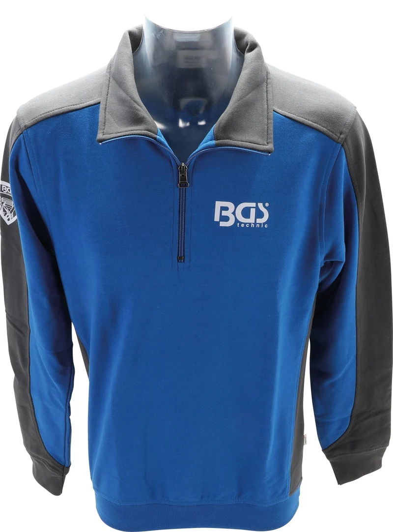 BGS 90048 Sweatshirt mit Kragen Comfort Fit Größe 4XL mit BGS Logo