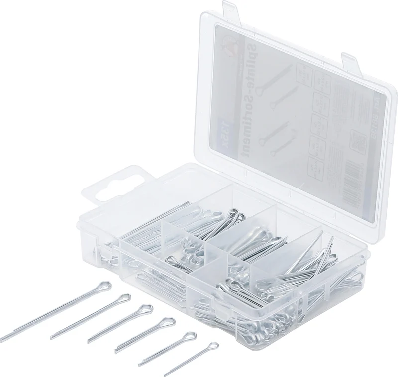 BGS DIY 88138 Sortiment Splinte Sicherungssplinte Ø 1,6 - 3,2mm 135 teilig