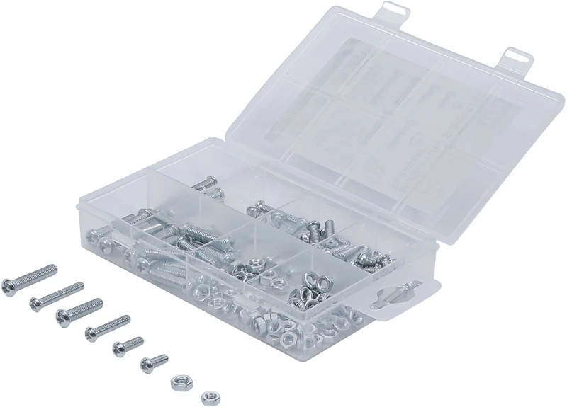 BGS DIY 8134 Sortiment Muttern Schrauben metrisch M4 M5 126 teilig