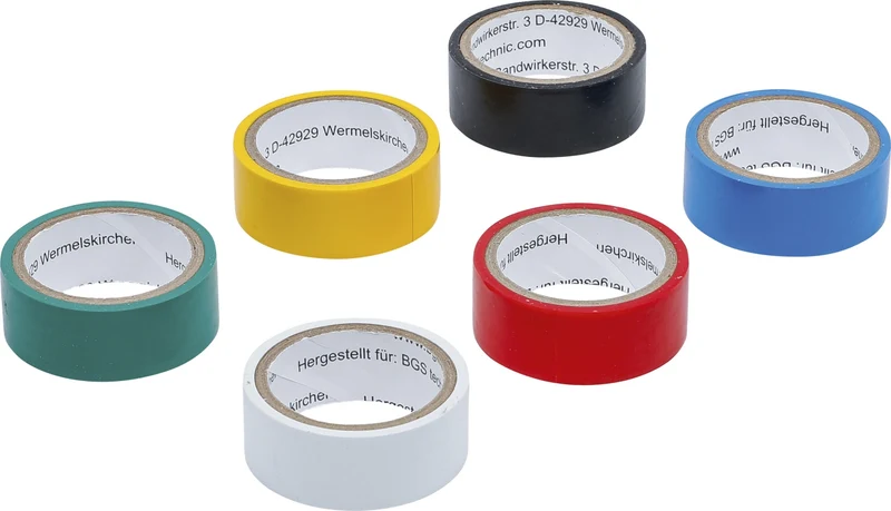 BGS DIY 3024 Sortiment COLOR Multi Klebeband Länge 3,5 Meter 6 Rollen / Packung