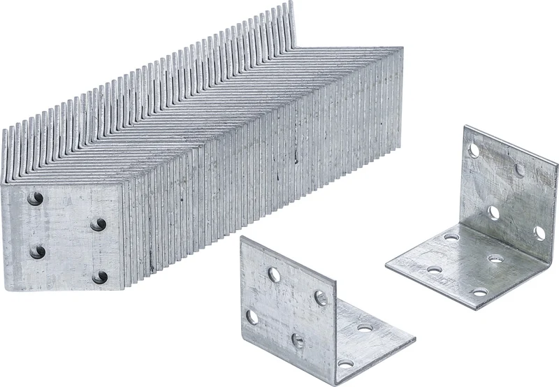 BGS DIY 80934-50 Satz Winkelverbinder 40 x 40 x 40 x 2mm Sparpack 50 Stück