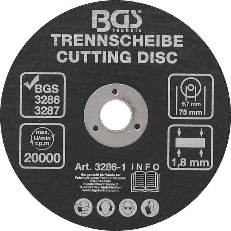 BGS 3286-1 Trennscheibe Ø 75 x 1,8 x 9,7mm für BGS 3287