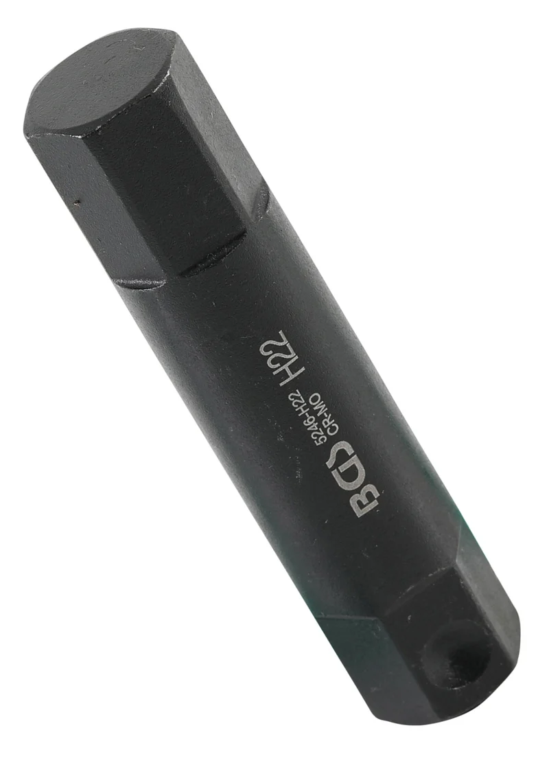 BGS 5246-H22 Bit Nuss Stecknuss Innensechskant 22mm HX22 Länge 100mm Antrieb Außensechskant 22mm