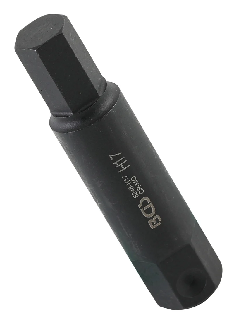 BGS 5246-H17 Bit Nuss Stecknuss Innensechskant 17mm HX17 Länge 100mm Antrieb Außensechskant 22mm