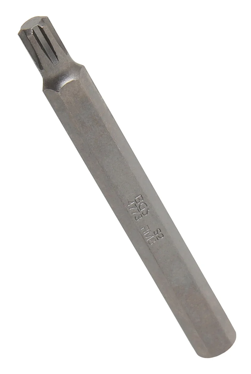 BGS 4773 Bit Nuss Stecknuss Keil-Profil (für Ribe) M8 Länge 100mm Antrieb Außensechskant 10mm (3/8")