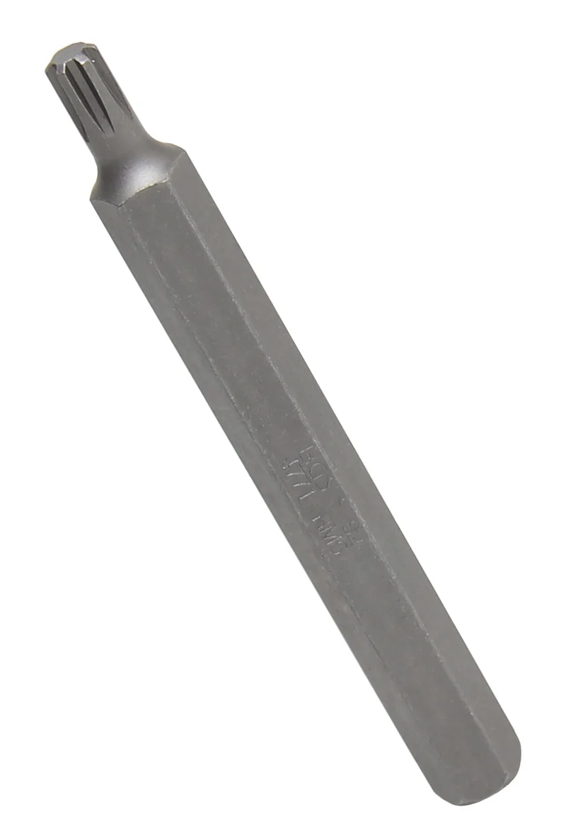 BGS 4771 Bit Nuss Stecknuss Keil-Profil (für Ribe) M6 Länge 100mm Antrieb Außensechskant 10mm (3/8")