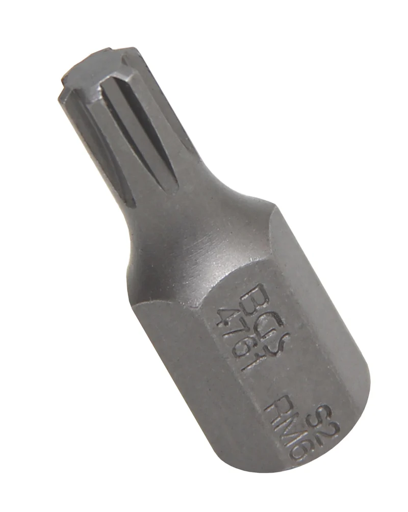 BGS 4761 Bit Nuss Stecknuss Keil-Profil (für Ribe) M6 Antrieb Außensechskant 10mm (3/8")
