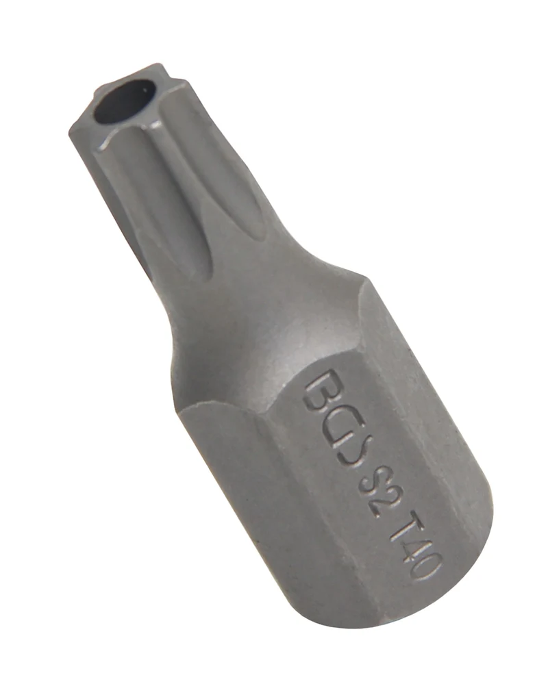 BGS 4640 Bit Nuss Stecknuss T-Profil (für Torx) mit Bohrung T40 Antrieb Außensechskant 10mm (3/8")