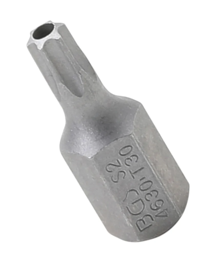 BGS 4630 Bit Nuss Stecknuss T-Profil (für Torx) mit Bohrung T30 Antrieb Außensechskant 10mm (3/8")