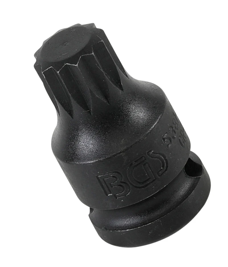 BGS 5381-M16 Kraft Biteinsatz Innenvielzahn XZN Einsatz M16 Länge 40mm Antrieb 12,5mm (1/2")