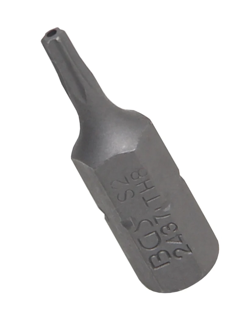 BGS 2437 Bit Nuss Stecknuss T-Profil (für Torx) mit Bohrung T8 Antrieb Außensechskant 6,3mm (1/4")