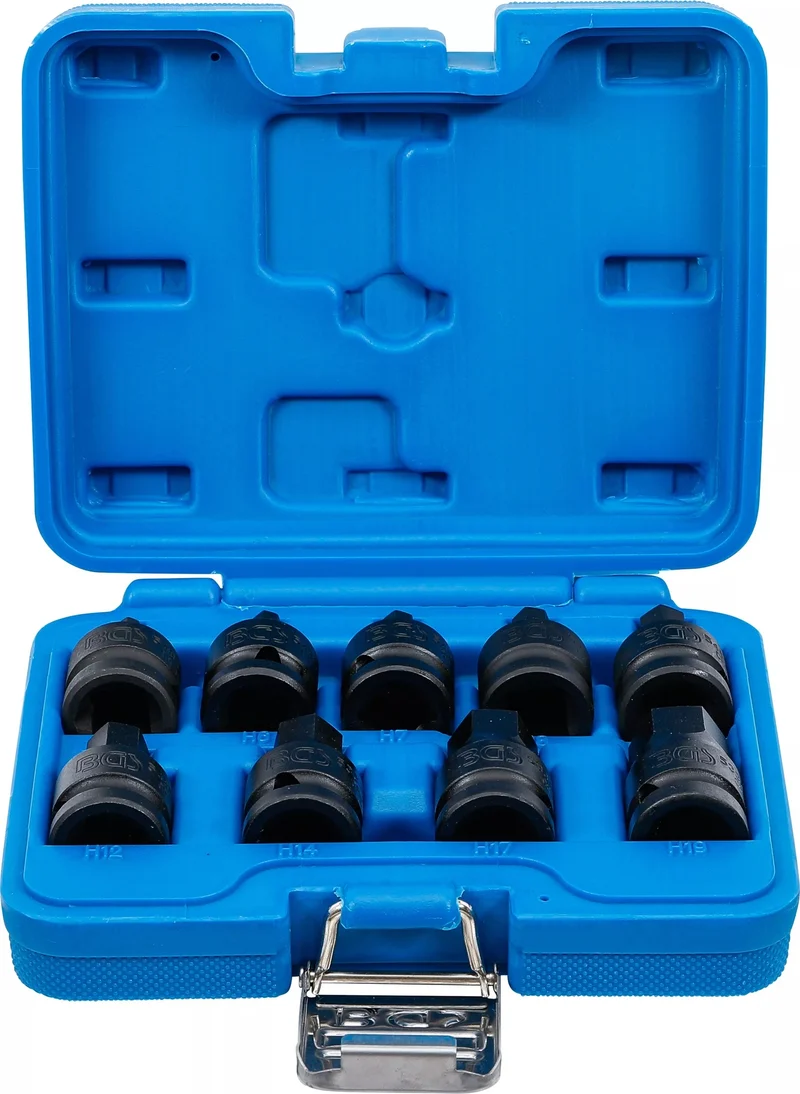 BGS 5485 Satz Kraft Biteinsätze Innensechskant 5-19mm Antrieb 12,5mm (1/2")