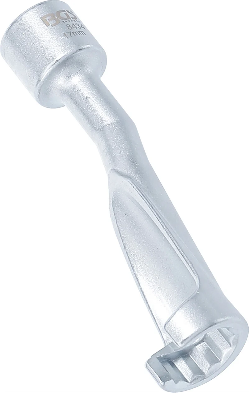BGS 8434 Spezial Schlüssel für Einspritzleitungen für BMW Opel 2.5TD Mercedes-Benz Antrieb 12,5mm (1/2") SW 17mm