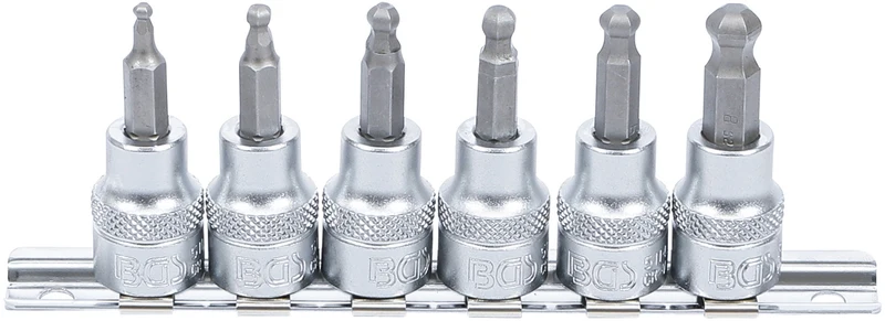 BGS 5109 Satz Bit Innensechskant mit Kugelkopf H3 - HX8 Antrieb 10mm (3/8")