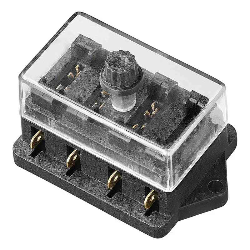 ProPlus 343104 Verteilerdose Verteilerblock 4 fach mit Halter für 4 Flachsicherungen