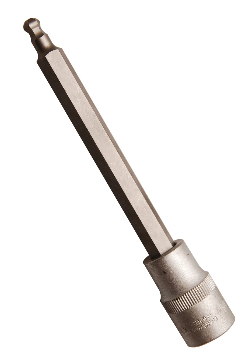 BGS 4258-5 Biteinsatz Innensechskant 5mm HX5 mit Kugelkopf Länge 140mm Antrieb 12,5mm (1/2")