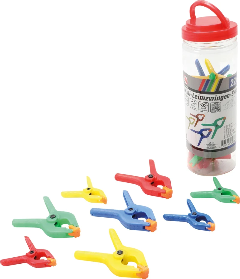 BGS DIY 9789 Satz Mini Leimzwingen aus ABS-Kunststoff 22 teilig