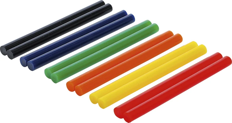 BGS DIY 80847 Heißklebepatronen bunt Ø 11mm x 150mm 12 teilig
