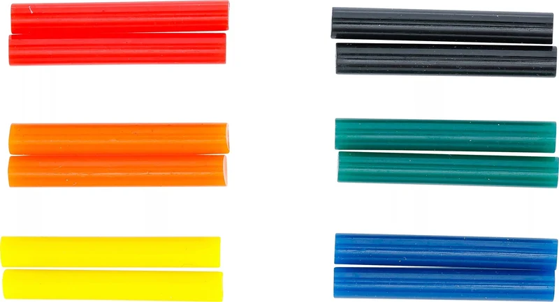 BGS DIY 80849 Heißklebepatronen bunt Ø 7,5mm x 50mm 12 teilig